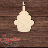 Cupcake 002 Shape Cutout in Wood, Acrylic or Acrylic Mirror - Signature Cutouts