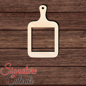 Cutting Board 002 - With Square Hole Shape Cutout in Wood, Acrylic or Acrylic Mirror - Signature Cutouts