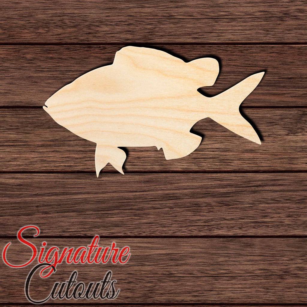 Damsel Fish Shape Cutout in Wood, Acrylic or Acrylic Mirror - Signature Cutouts