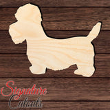 Dandle Dinmont Terrier Shape Cutout in Wood, Acrylic or Acrylic Mirror - Signature Cutouts