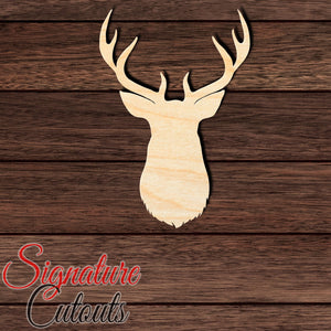 Deer 002 Shape Cutout in Wood, Acrylic or Acrylic Mirror - Signature Cutouts