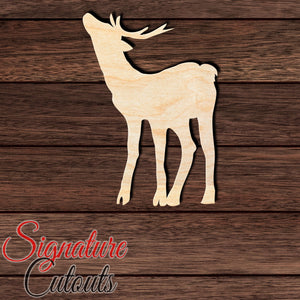 Deer 006 Shape Cutout in Wood, Acrylic or Acrylic Mirror - Signature Cutouts