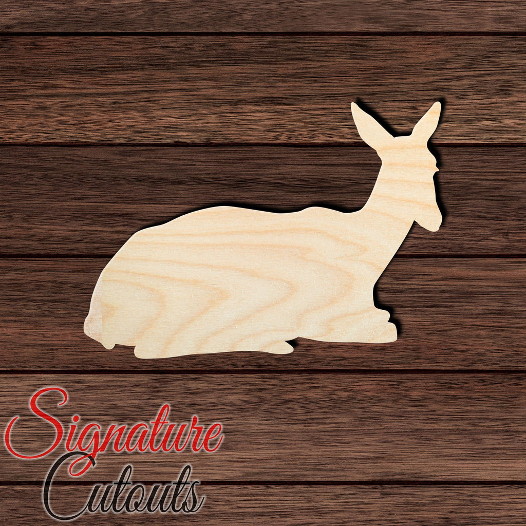 Deer 008 Shape Cutout in Wood, Acrylic or Acrylic Mirror - Signature Cutouts