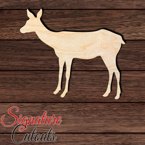 Deer 011 Shape Cutout in Wood, Acrylic or Acrylic Mirror - Signature Cutouts