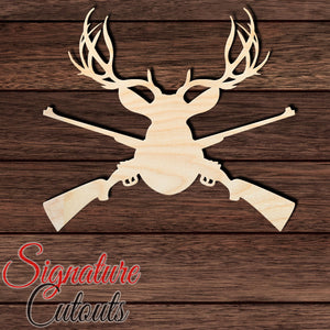 Deer 012 Shape Cutout in Wood, Acrylic or Acrylic Mirror - Signature Cutouts