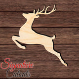Deer 013 Leaping Shape Cutout in Wood, Acrylic or Acrylic Mirror - Signature Cutouts