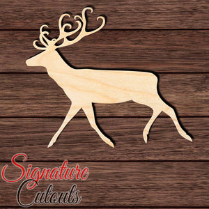 Deer 014 Shape Cutout in Wood, Acrylic or Acrylic Mirror - Signature Cutouts