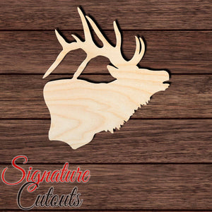Deer Head 001 Shape Cutout in Wood, Acrylic or Acrylic Mirror - Signature Cutouts