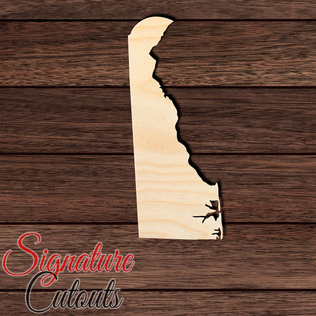 Delaware State Shape Cutout in Wood, Acrylic or Acrylic Mirror - Signature Cutouts