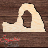 Delicate Arch Shape Cutout in Wood, Acrylic or Acrylic Mirror - Signature Cutouts