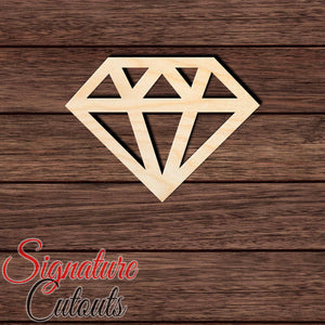 Diamond 001 Shape Cutout in Wood, Acrylic or Acrylic Mirror - Signature Cutouts