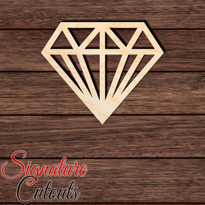 Diamond 003 Shape Cutout in Wood, Acrylic or Acrylic Mirror - Signature Cutouts