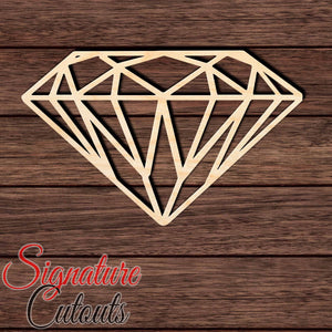 Diamond 007 Shape Cutout in Wood Craft Shapes & Bases Signature Cutouts 