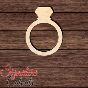 Diamond Ring 001 Shape Cutout in Wood, Acrylic or Acrylic Mirror - Signature Cutouts