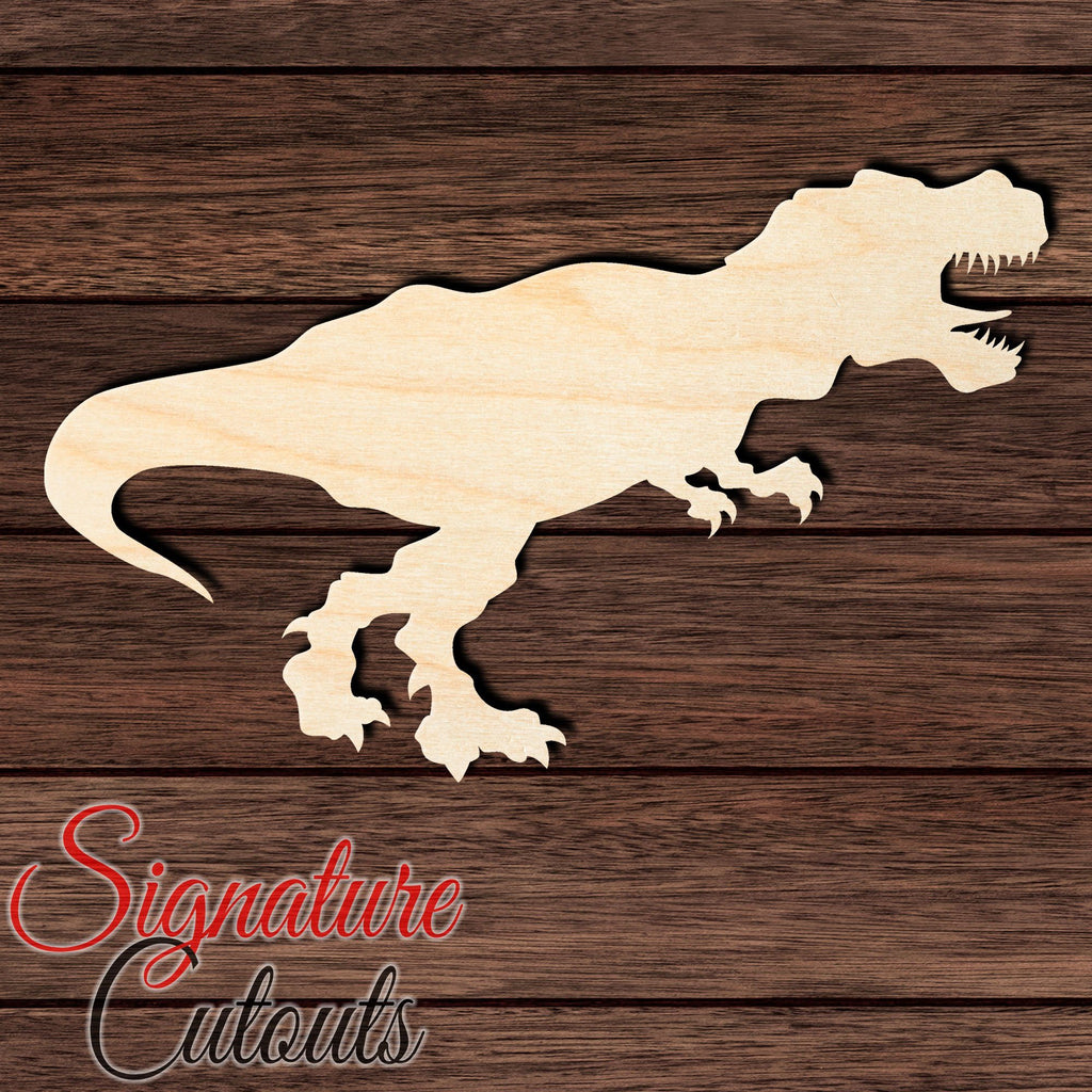 Dinosaur 001 T-Rex Shape Cutout in Wood, Acrylic or Acrylic Mirror - Signature Cutouts