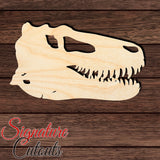 Dinosaur 015 Shape Cutout in Wood, Acrylic or Acrylic Mirror - Signature Cutouts