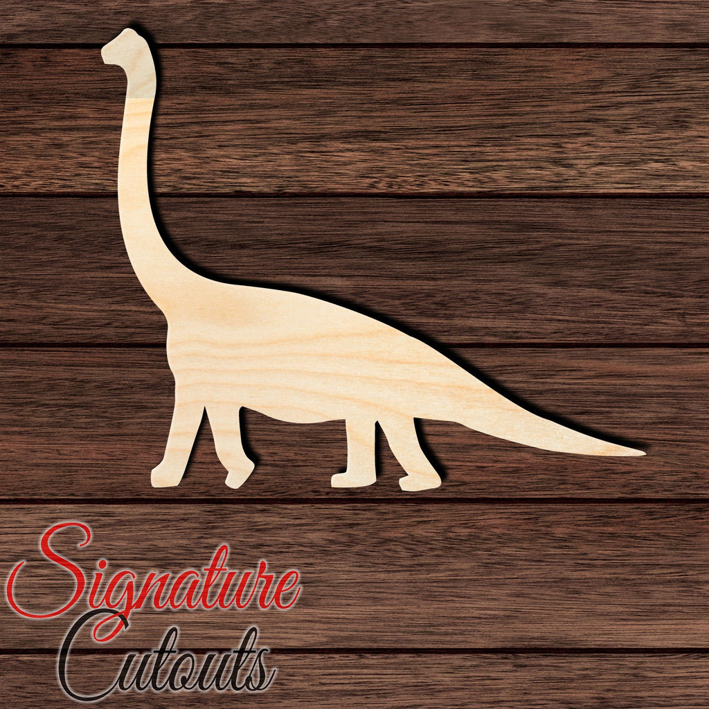 Dinosaur 017 Shape Cutout in Wood, Acrylic or Acrylic Mirror - Signature Cutouts