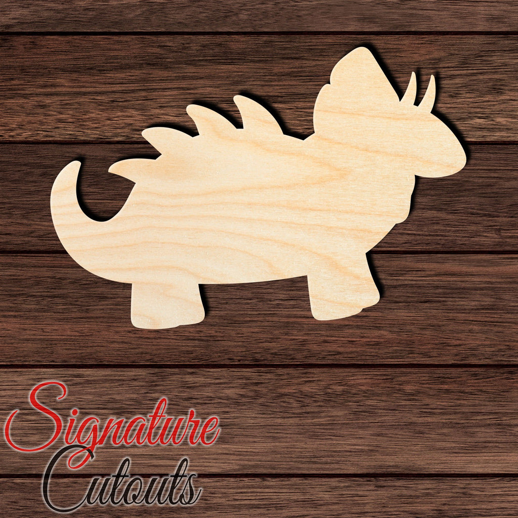 Dinosaur 021 Shape Cutout in Wood, Acrylic or Acrylic Mirror - Signature Cutouts