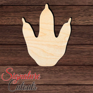 Dinosaur Footprint 001 Shape Cutout in Wood, Acrylic or Acrylic Mirror - Signature Cutouts