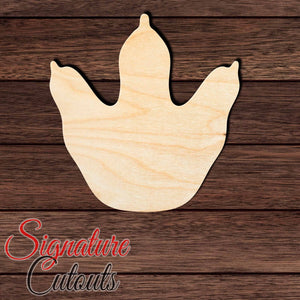 Dinosaur Footprint 002 Shape Cutout in Wood, Acrylic or Acrylic Mirror - Signature Cutouts