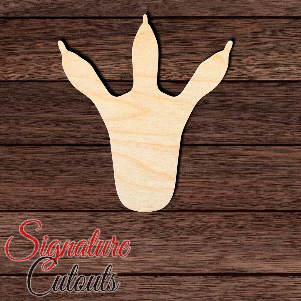 Dinosaur Footprint 004 Shape Cutout in Wood, Acrylic or Acrylic Mirror - Signature Cutouts