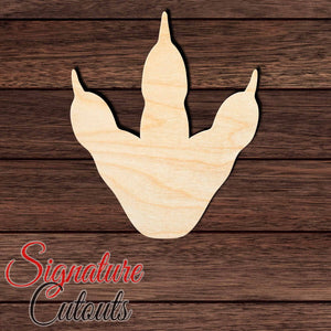 Dinosaur Footprint 006 Shape Cutout in Wood, Acrylic or Acrylic Mirror - Signature Cutouts