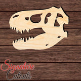 Dinosaur Skull 002 Shape Cutout in Wood