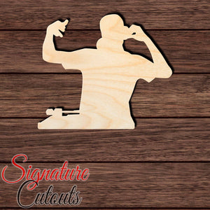 Disc Jockey 001 Shape Cutout in Wood, Acrylic or Acrylic Mirror - Signature Cutouts