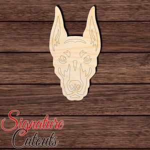 Doberman Head 001 Shape Cutout in Wood, Acrylic or Acrylic Mirror - Signature Cutouts