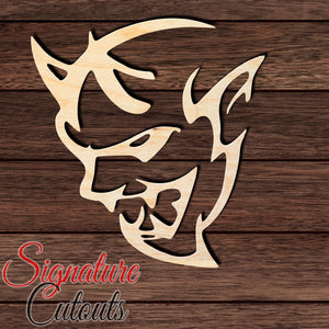 Dodge Demon Shape Cutout in Wood, Acrylic or Acrylic Mirror - Signature Cutouts