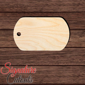 Dog Tag Shape Cutout in Wood, Acrylic or Acrylic Mirror - Signature Cutouts