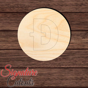 Dogecoin 001 Shape Cutout - Paint by Line in Wood, Acrylic or Acrylic Mirror - Signature Cutouts