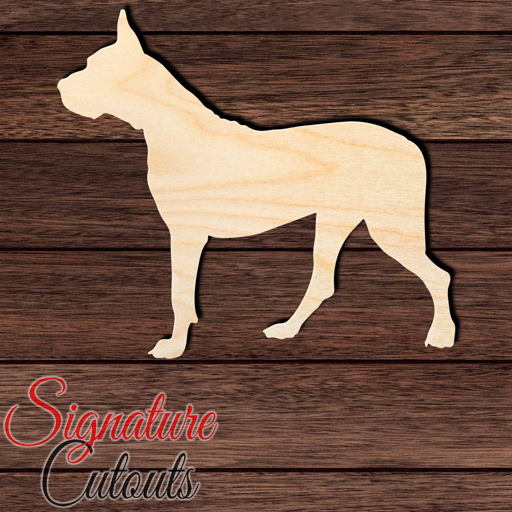 Dogo Argentino Shape Cutout in Wood, Acrylic or Acrylic Mirror - Signature Cutouts