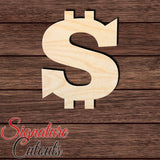 Dollar Sign 001 Shape Cutout in Wood, Acrylic or Acrylic Mirror - Signature Cutouts