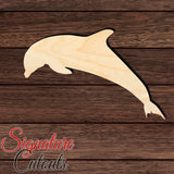 Dolphin 001 Shape Cutout in Wood