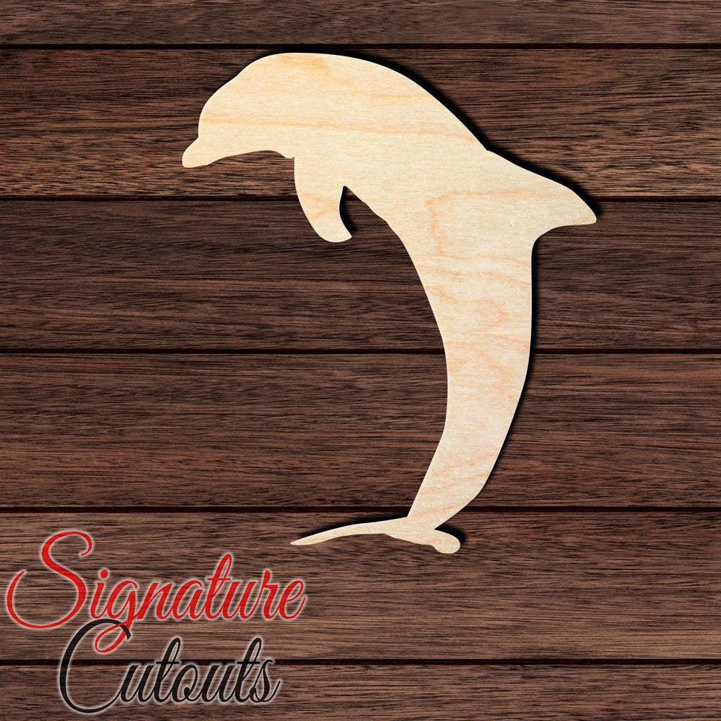 Dolphin 004 Shape Cutout in Wood, Acrylic or Acrylic Mirror - Signature Cutouts