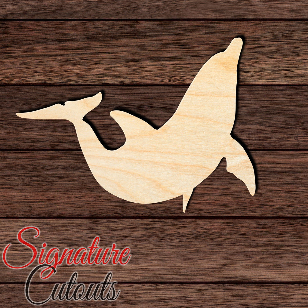 Dolphin 005 Shape Cutout in Wood, Acrylic or Acrylic Mirror - Signature Cutouts