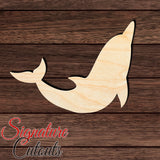 Dolphin 006 Shape Cutout in Wood