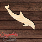 Dolphin 007 Shape Cutout in Wood, Acrylic or Acrylic Mirror - Signature Cutouts