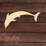 Dolphin 009 Shape Cutout in Wood, Acrylic or Acrylic Mirror - Signature Cutouts