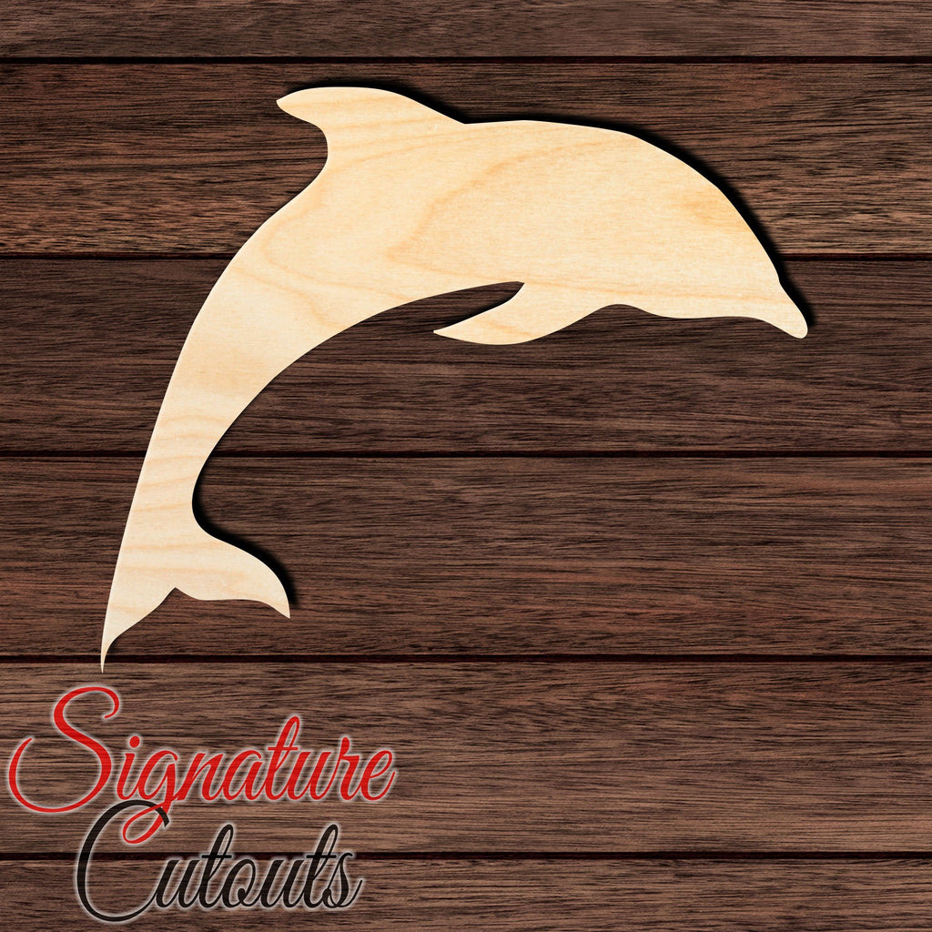 Dolphin 011 Shape Cutout in Wood
