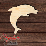 Dolphin 012 Shape Cutout in Wood, Acrylic or Acrylic Mirror - Signature Cutouts