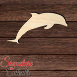 Dolphin 013 Shape Cutout in Wood, Acrylic or Acrylic Mirror - Signature Cutouts