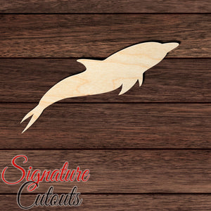 Dolphin 014 Shape Cutout in Wood, Acrylic or Acrylic Mirror - Signature Cutouts