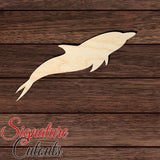 Dolphin 014 Shape Cutout in Wood, Acrylic or Acrylic Mirror - Signature Cutouts