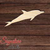 Dolphin 015 Shape Cutout in Wood, Acrylic or Acrylic Mirror - Signature Cutouts