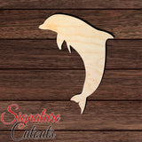 Dolphin 017 Shape Cutout in Wood, Acrylic or Acrylic Mirror - Signature Cutouts