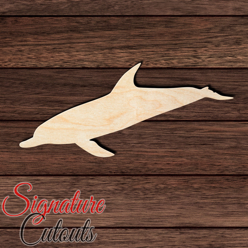 Dolphin 019 Shape Cutout in Wood, Acrylic or Acrylic Mirror - Signature Cutouts