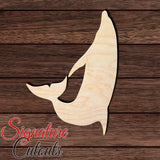 Dolphin 021 Shape Cutout in Wood