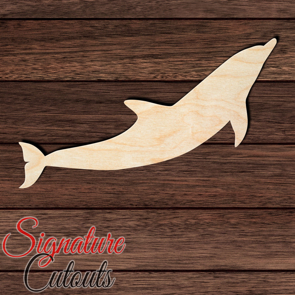 Dolphin 022 Shape Cutout in Wood, Acrylic or Acrylic Mirror - Signature Cutouts